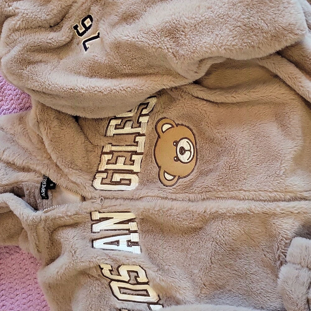 Fuzzy Zip Hoodie With Matching Joggers Pants